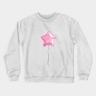 Pink star balloon Crewneck Sweatshirt